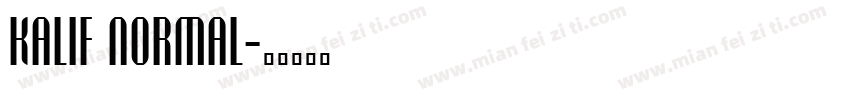 Kalif Normal字体转换